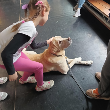 Látássérült kutyás foglalkozás